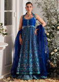 Farah Talib Aziz Nuwara Ink Blue Kalidaar and Dupatta Online Shopping