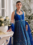 Farah Talib Aziz Nuwara Ink Blue Kalidaar and Dupatta Online Shopping