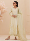 Farah Talib Aziz Crema Embroidered Raw Silk Shirt and Dupatta Online Shopping