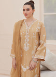 Farah Talib Aziz Bea Taupe Silk Shirt and Dupatta Online Shopping