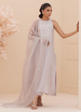Farah Talib Aziz Silvia Silver Shirt and Dupatta Online Shopping