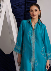 Farah Talib Aziz Clemmie Aqua Shirt Online Shopping