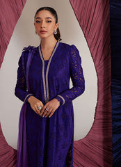 Farah Talib Aziz Gloria Indigo Shirt And Dupatta Online Shopping