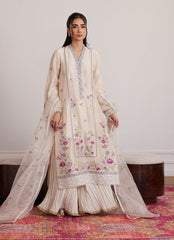 Farah Talib Aziz Lexie Ivory Shirt And Dupatta Online Shopping