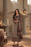 noor by saadia asad D9 B - Classic Camel Pinstripes
