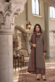 noor by saadia asad D9 B - Classic Camel Pinstripes