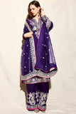 Gopi Vaid Purple floral embroidery kurta set Online Shopping