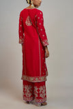 Gopi Vaid Red floral embroidery kurta set Online Shopping