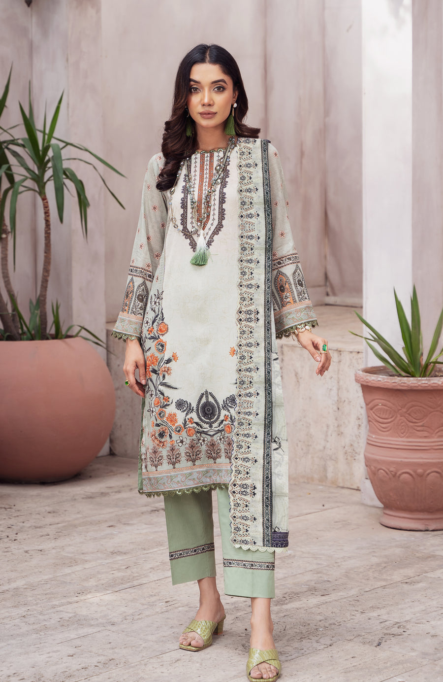 Al Zohaib CBL-V3-24-02 Cutwork Bliss Lawn Dupatta Edition 2024