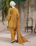 3PC-JJLS-W-JWU-24-1771 Yellow Jacquard Printed Junaid Jamshaid Brand Original Fabrics