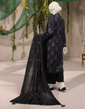 3PC-JJLS-W-JWU-24-1775 Black Jacquard Printed Junaid Jamshaid Brand Original Fabrics