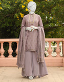 Junaid Jamshaid Mauve Jacquard 3PC | JLAWN-S-24-340 Riwayat-02 Online Shopping