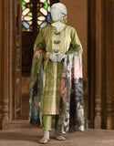 Green Lawn Printed 3PC-JLAWN-S-25-019-S Juniad Jamshaid Brand Original Fabrics