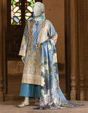 Blue Lawn Printed 3PC-JLAWN-S-25-024-S Juniad Jamshaid Brand Original Fabrics