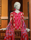 3PC-JLAWN-S-25-3061 Red Lawn Embroidered Junaid Jamshaid Brand Original Fabrics