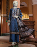 3PC-JLAWN-S-25-3062 Blue Lawn Embroidered Junaid Jamshaid Brand Original Fabrics