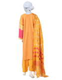 3PC-JLAWN-S-25-3121 Orange Jacquard Dyed  Junaid Jamshaid Brand Original Fabrics