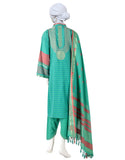 3PC-JLAWN-S-25-3122 Green Jacquard Dyed  Junaid Jamshaid Brand Original Fabrics