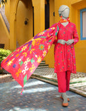 3PC-JLAWN-S-25-3146 Blue Lawn  Printed Junaid Jamshaid Brand Original Fabrics