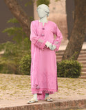 3PC-JLAWN-S-25-3155 Pink Cambric Schiffli  Junaid Jamshaid Brand Original Fabrics