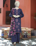 3PC-JLAWN-S-25-3164 Blue Jacquard Embroidered Junaid Jamshaid Brand Original Fabrics