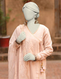 3PC-JLAWN-S-25-3177 Pink Doria Dyed  Junaid Jamshaid Brand Original Fabrics