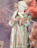 3PC-25-3219 Green Cambric Printed Junaid Jamshaid Brand Original Fabrics