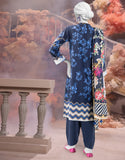 3PC-25-3220 Blue Cambric Printed Junaid Jamshaid Brand Original Fabrics