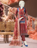 3PC-25-3227 Green Cambric Printed Junaid Jamshaid Brand Original Fabrics