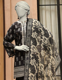 3PC-JLAWN-S-25-3294-A Black Lawn Embroidered Junaid Jamshaid Brand Original Fabrics