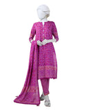 3PC-JLAWN-S-25-805 Pink Lawn  Printed Junaid Jamshaid Brand Original Fabrics