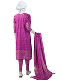 3PC-JLAWN-S-25-805 Pink Lawn  Printed Junaid Jamshaid Brand Original Fabrics