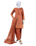 3PC-JJLS-S-JFU-25-708 Peach Organza Embroidered Junaid Jamshaid Brand Original Fabrics