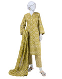 3PC-JLAWN-S-25-807 Green Lawn  Printed Junaid Jamshaid Brand Original Fabrics