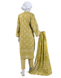 3PC-JLAWN-S-25-807 Green Lawn  Printed Junaid Jamshaid Brand Original Fabrics