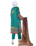 Green Dobby Embroidered 3PC-JLAWN-S-25-809-S Juniad Jamshaid Brand Original Fabrics