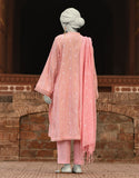 3PC-JLAWN-S-25-836 Pink Doria Embroidered Junaid Jamshaid Brand Original Fabrics