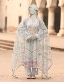 3PC-JLAWN-S-25-838 Blue Lawn Embroidered Junaid Jamshaid Brand Original Fabrics