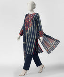 JLS-S-26-747/S Coastal Geometry-03 Blue Junaid Jamshaid  Brand Original Fabrics