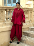 Crimson Cascade Zainab Chottani Brand Original Fabrics