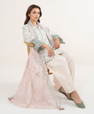 3PESUS26V130 Embroidered Cotton Satin Suit Sapphire Brand Original Fabrics