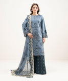 3PESUS26V138 Embroidered Cotton Jacquard Suit Sapphire Brand Original Fabrics