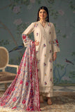 Nishat Linen 3 Piece - Silver Printed Embroidered Suit - 42401345 Online Shopping