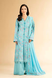 Nishat Linen 3 Piece - Printed Embroidered Suit - 42401818-1 Online Shopping