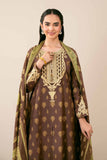 Nishat Linen 3 Piece - Gold Printed Embroidered Suit - 42401860 Online Shopping