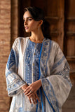 Nishat Linen 3 Piece - Silver &amp; Gold Paste Printed Embroidered Suit - 42401894 Online Shopping