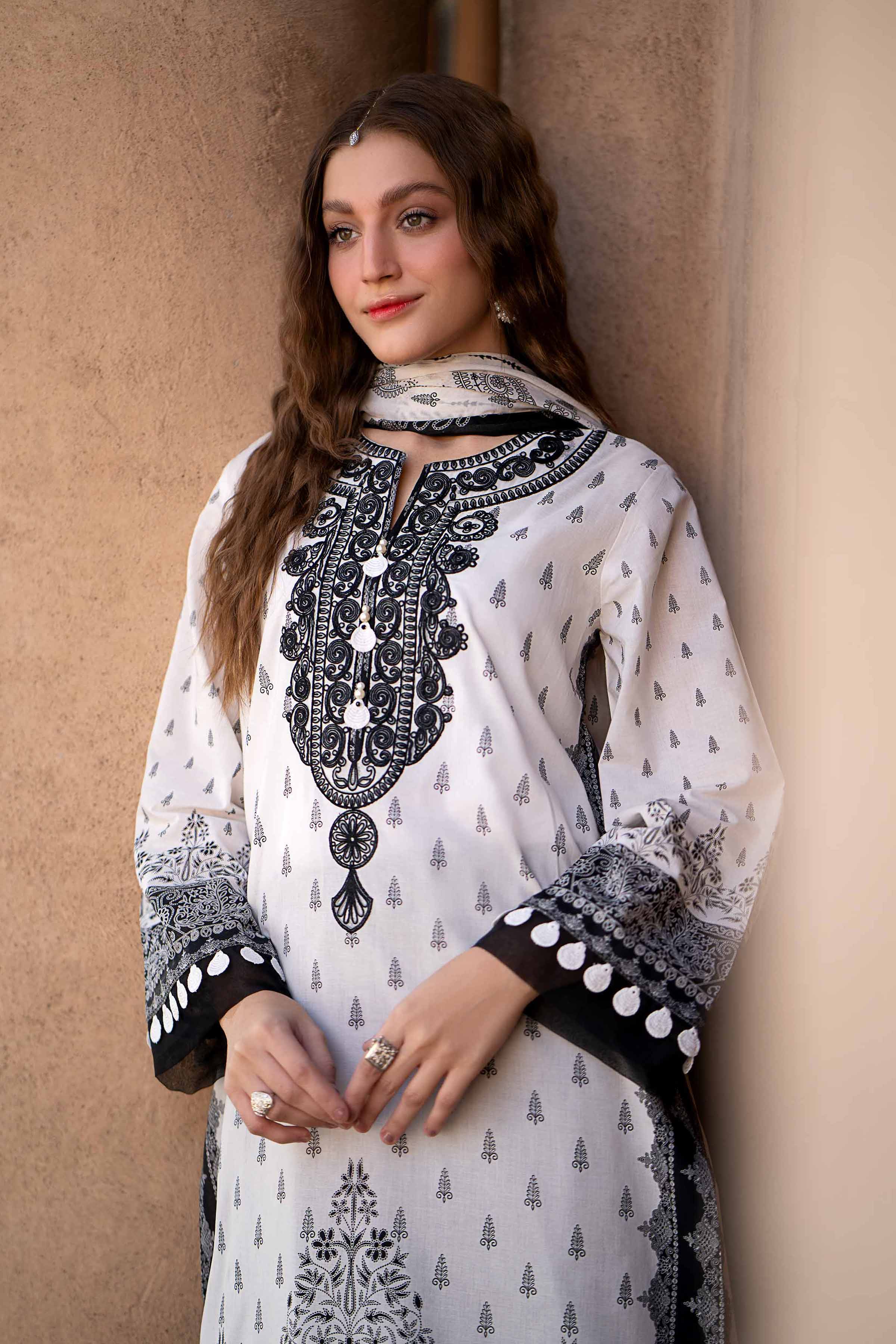 Nishat Linen 3 Piece - Silver Paste Printed Embroidered Suit - 4240189 Original Brand Nishat Linen 3 Piece - Silver Paste Printed Embroidered Suit - 4240189 Original Brand