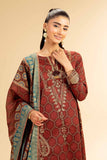 Nishat Linen 3 Piece - Gold Printed Embroidered Suit - 42501421 Online Shopping
