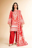 Nishat Linen 3 Piece - Flatbed Paste Embroidered Suit - 42501662 Online Shopping