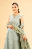 Nishat Linen 3 Piece - Silver Paste Printed Loose Fabric - 42503098 Online Shopping